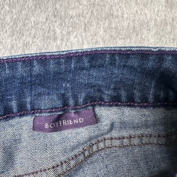 NYDJ Jeans Blue WMNS 8 Slim Fit Boyfriend Denim Lift Tuck Technology High Rise - Picture 6 of 13